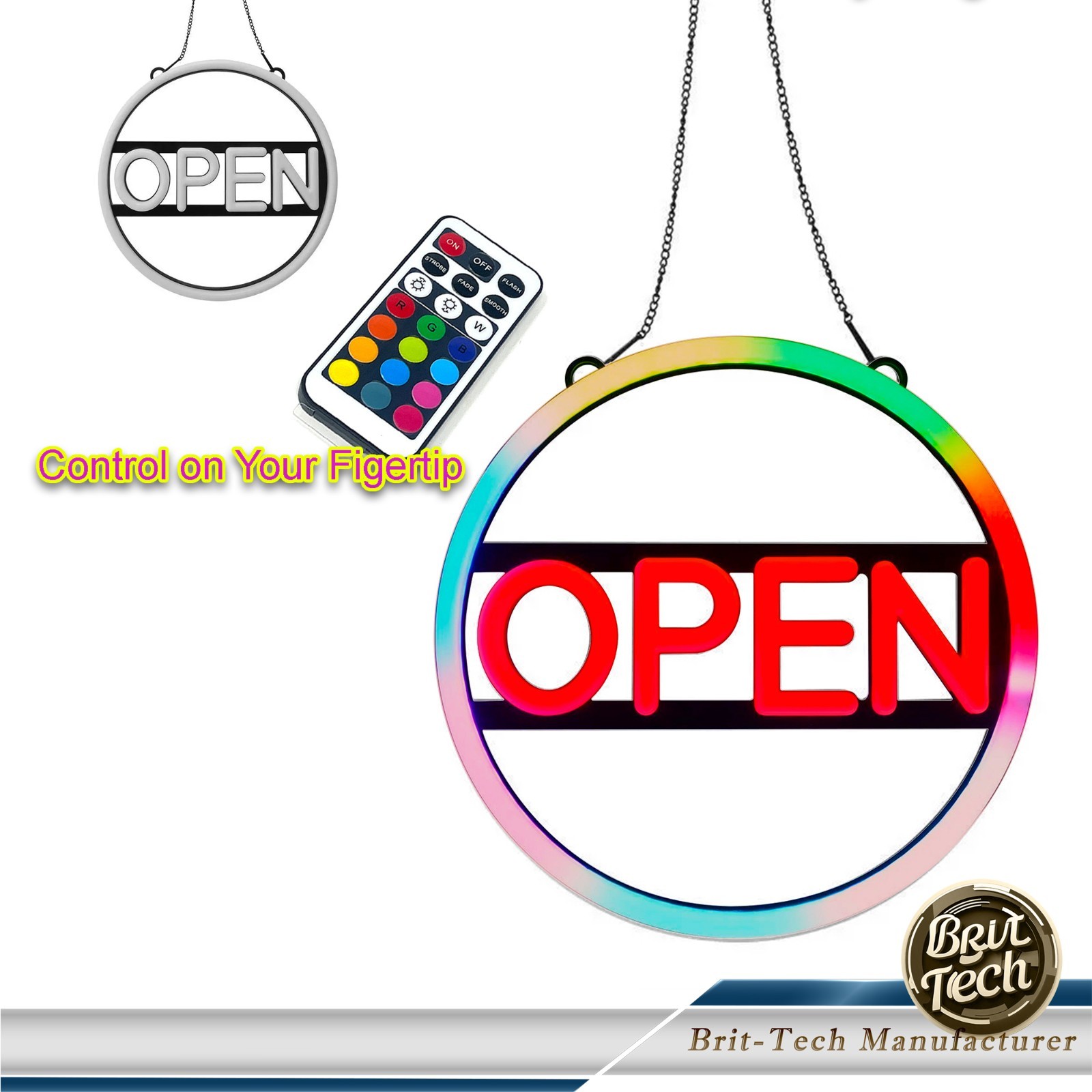 LED Open Sign 16″ Large Neon Bright Light for Business Restaurant Bar Store Shop