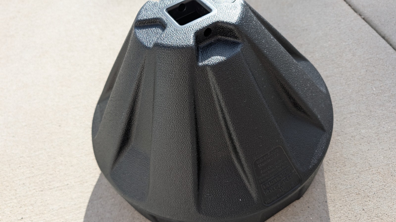 Plasticade Roll-A-Post Portable Sign Base, 18″, Plastic, Black 🔥New🔥