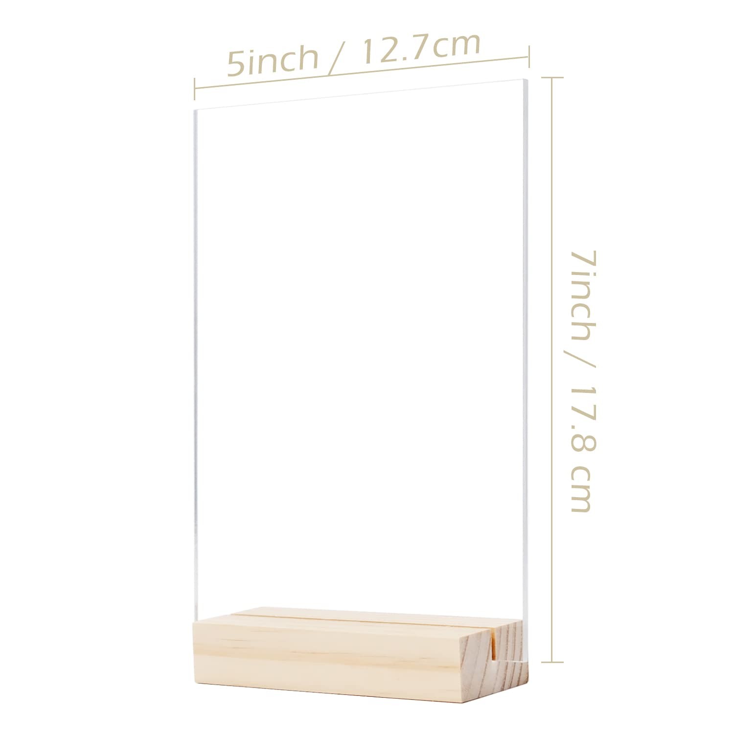 Frosted Acrylic Sign with Wood Stand-10 Pack 5×7 Inch Frosted Acrylic Sheets …