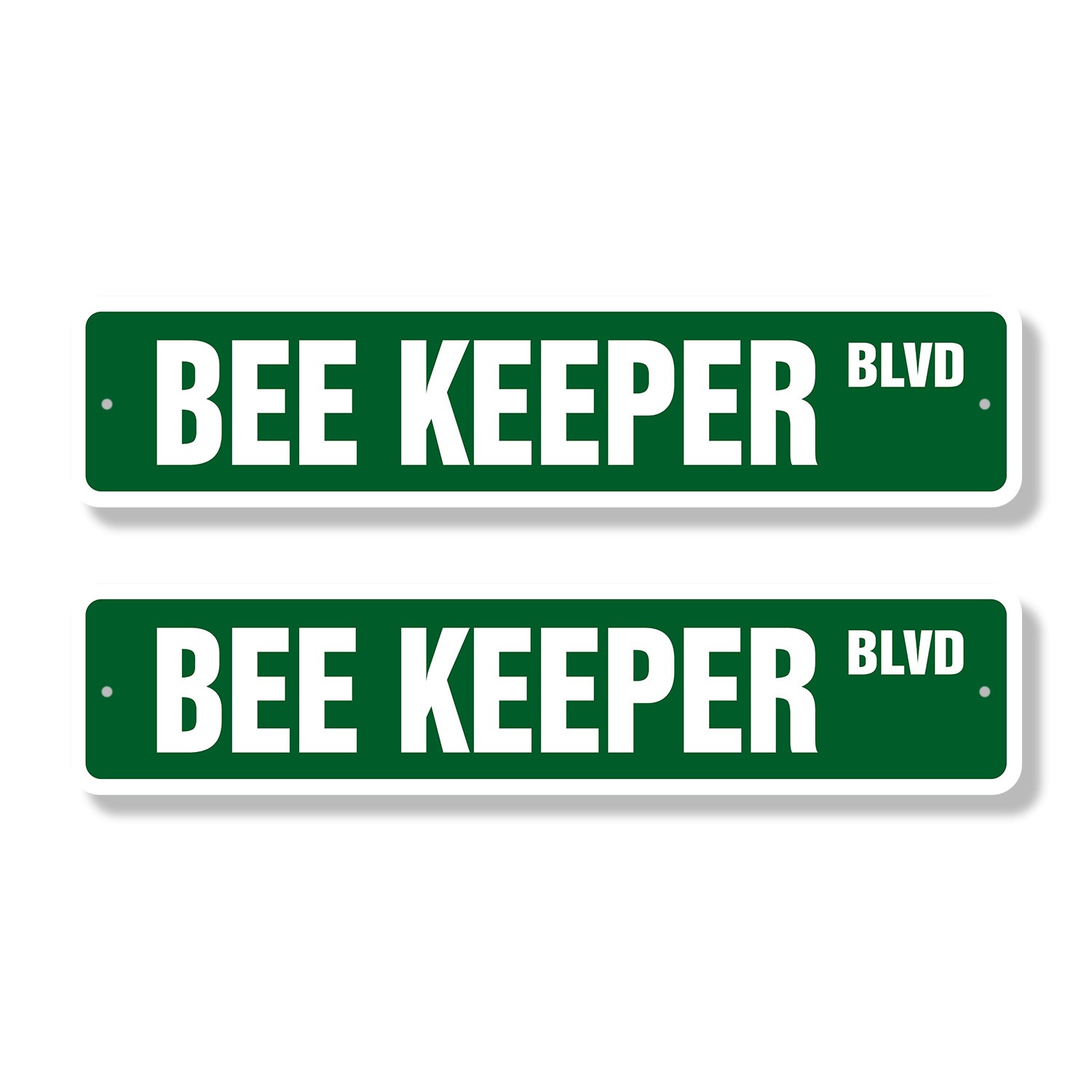 BEE KEEPER Street Sign (2 Pack) Metal Road Sign honey hive hornets honeybee