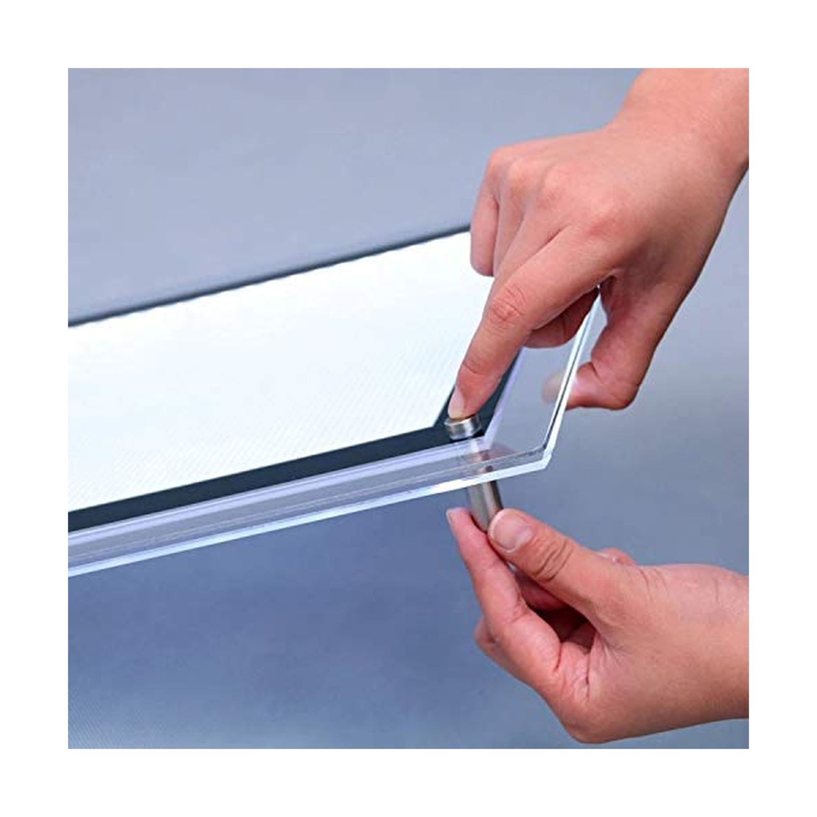 A1 wall mounted led light box Store Sign Holders crystal poster frame adverti…