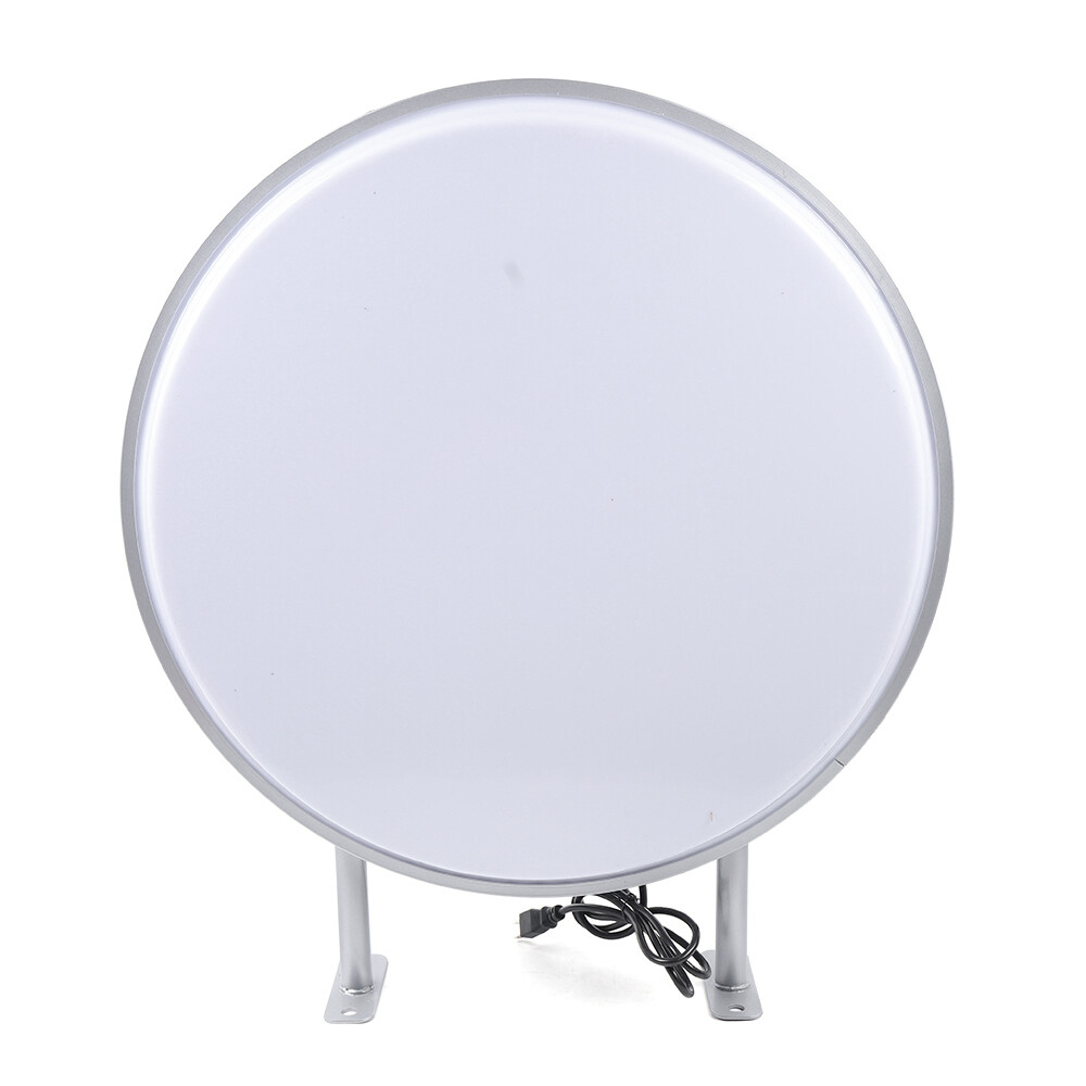 24 LED Light Box Sign Round Double-Side Outdoor Advertising Business Sign Blank