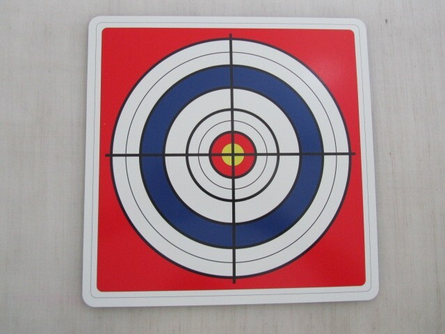RED Shooting Target Metal Sign 12″x12″ Plinking Range Practice Indoor Outdoor