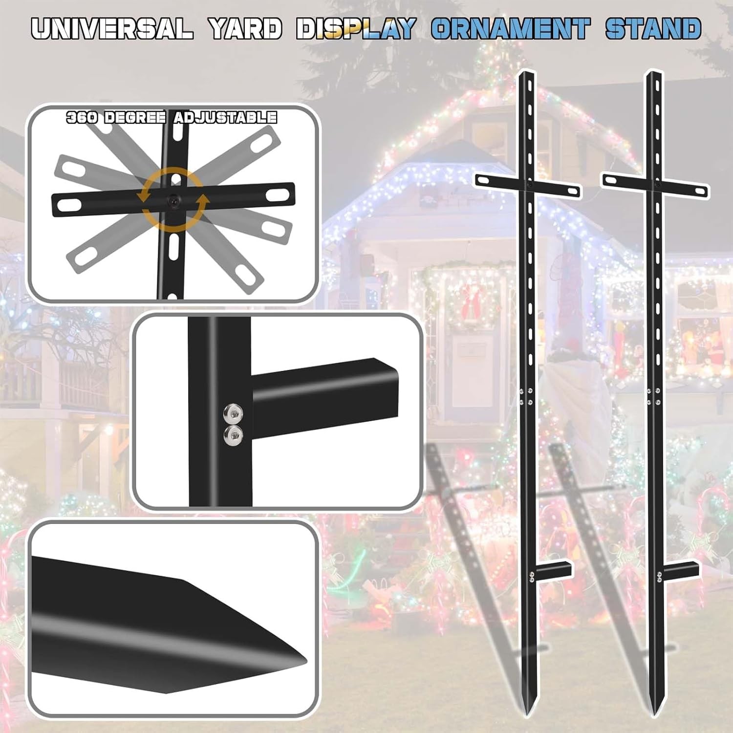 Powder Coated Sign Stakes 5 Pcs 46 Inch Rust Proof