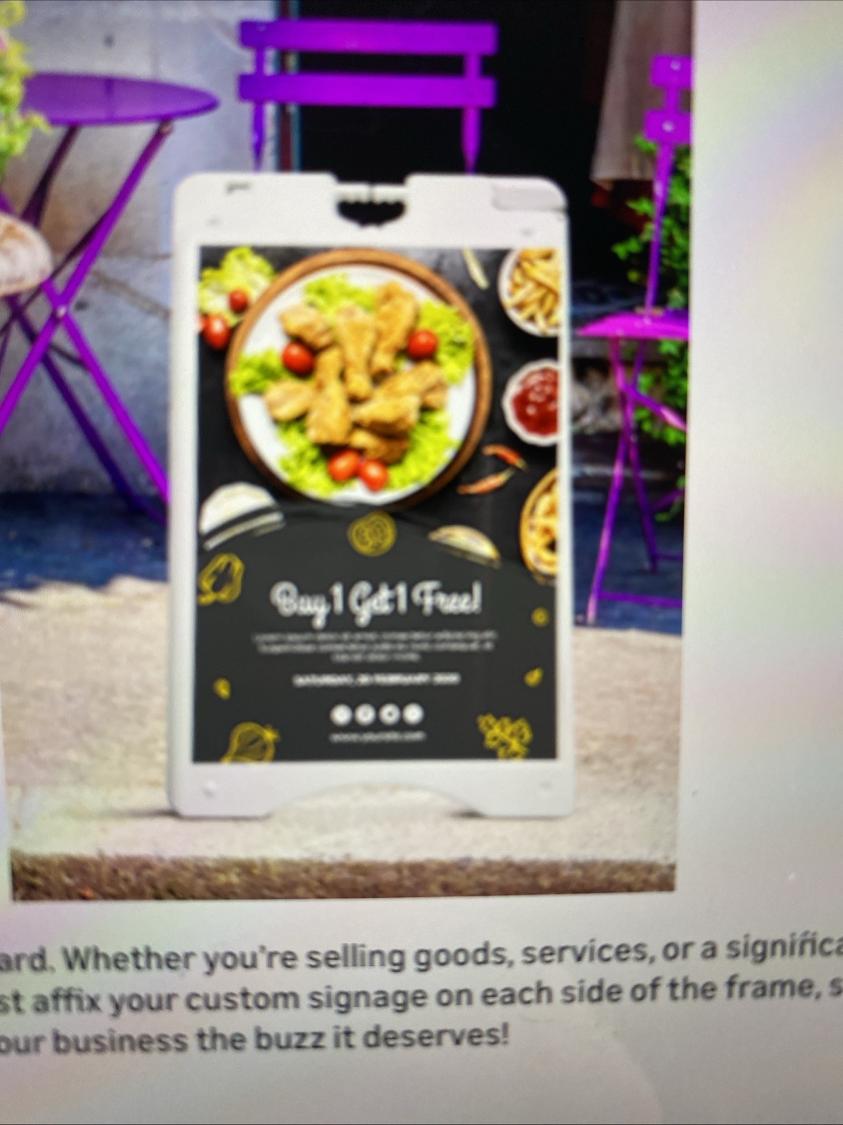 A-Frame Signboard 22”x28” Display Surface
