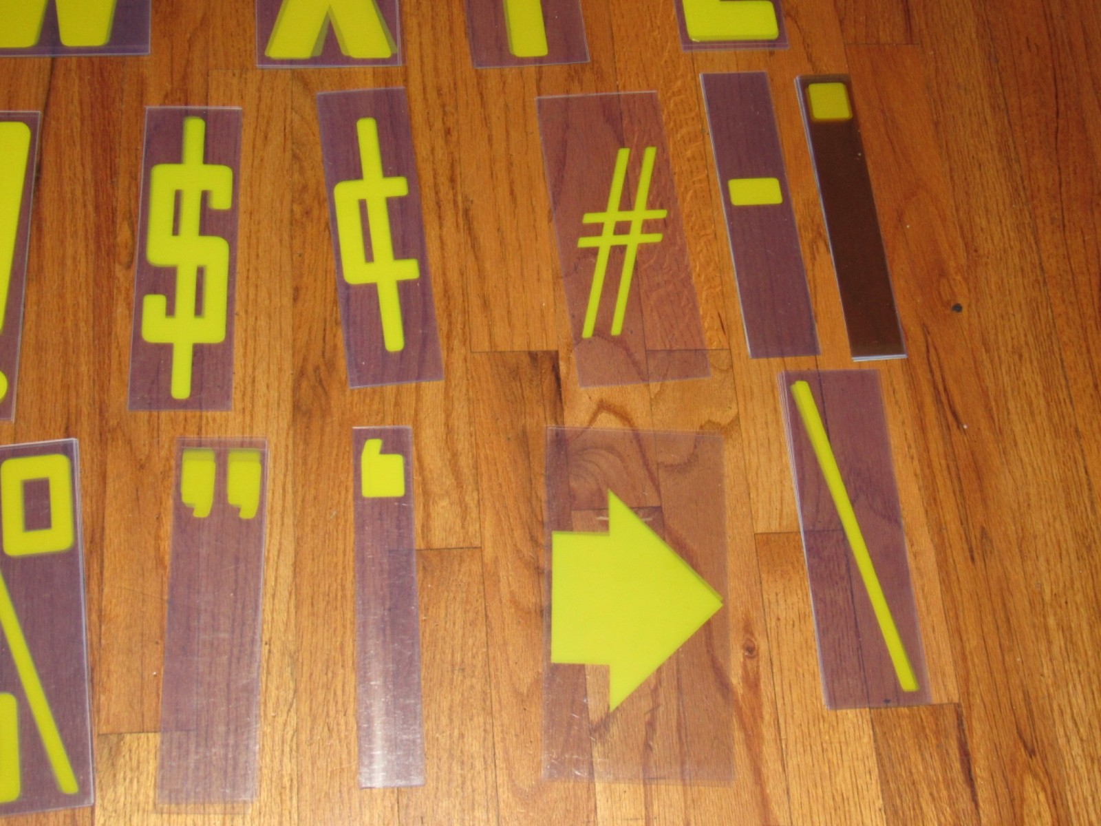 224 Vintage Plastic Marquee Outdoor Sign Symbols Letters Numbers 8″ On 9″ Board