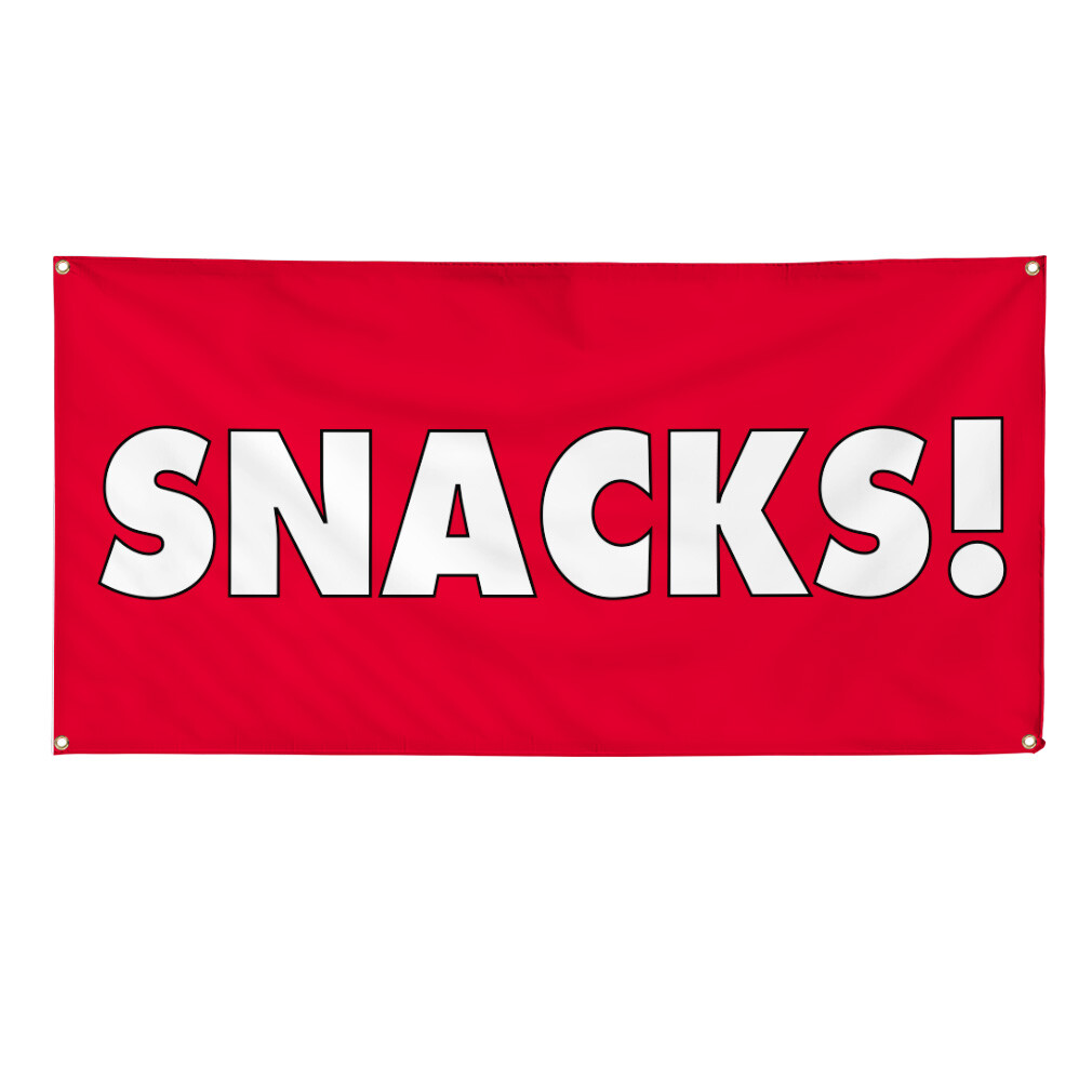 Vinyl Banner Multiple Sizes Snacks Outdoor Advertising Printing A Retail Outdoor