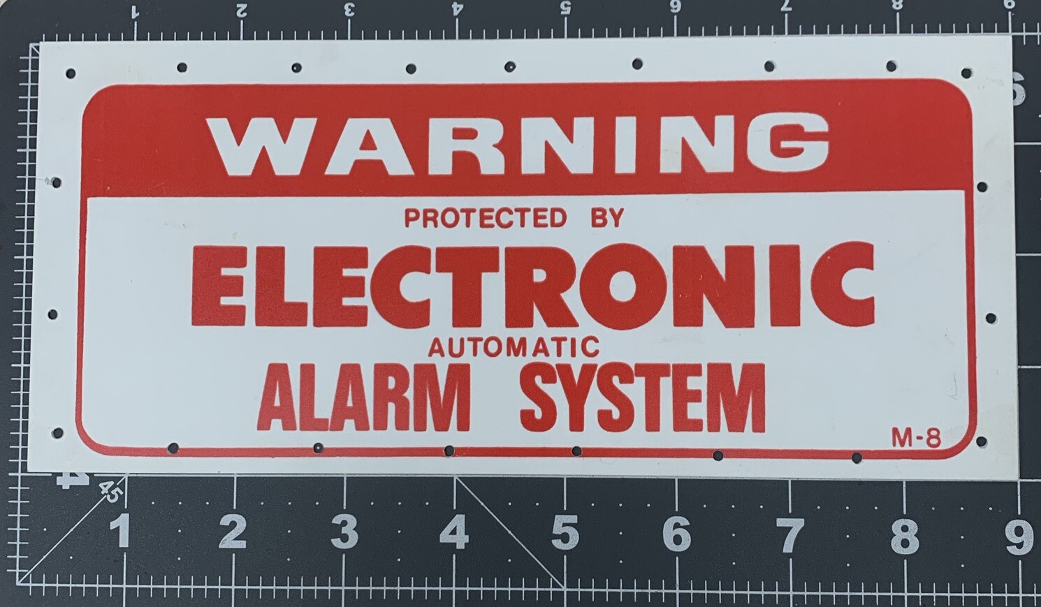 NEW Home Protection Sign WARNING ELECTRONIC SECURITY ALARM SYSTEM 9”x4” Plastic