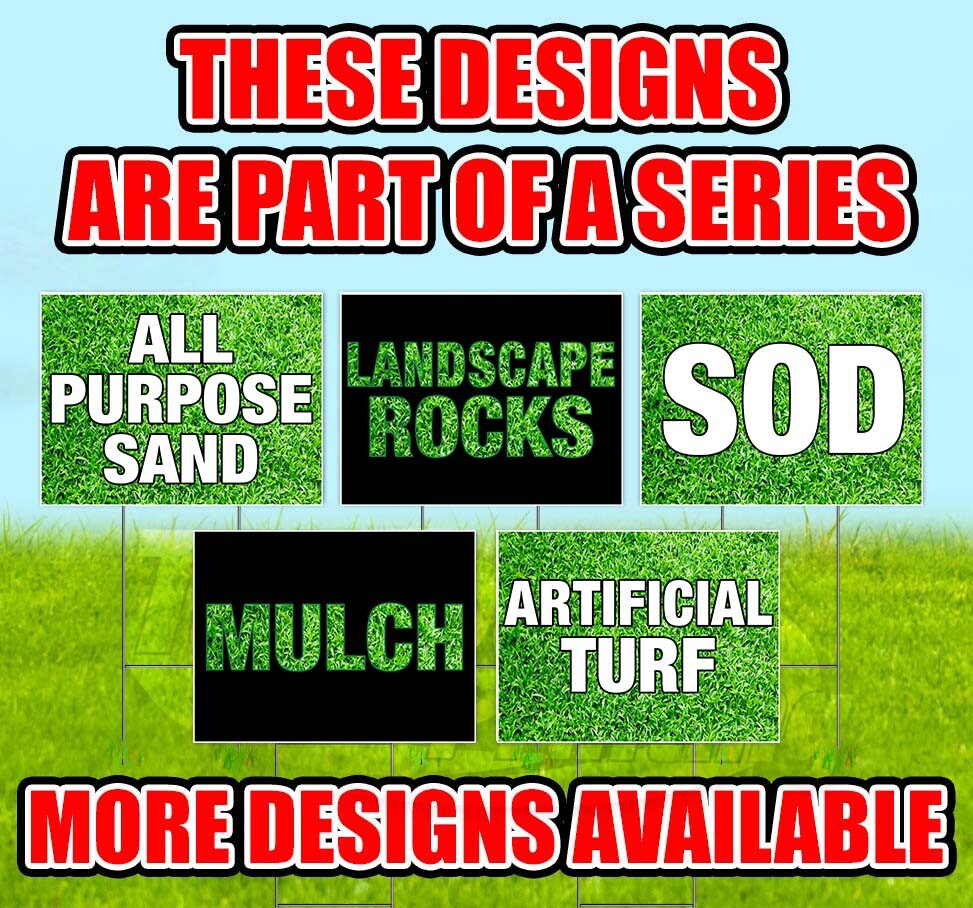 TOPSOIL 18×24 Yard Sign WITH STAKE Corrugated Bandit USA BUSINESS LANDSCAPING
