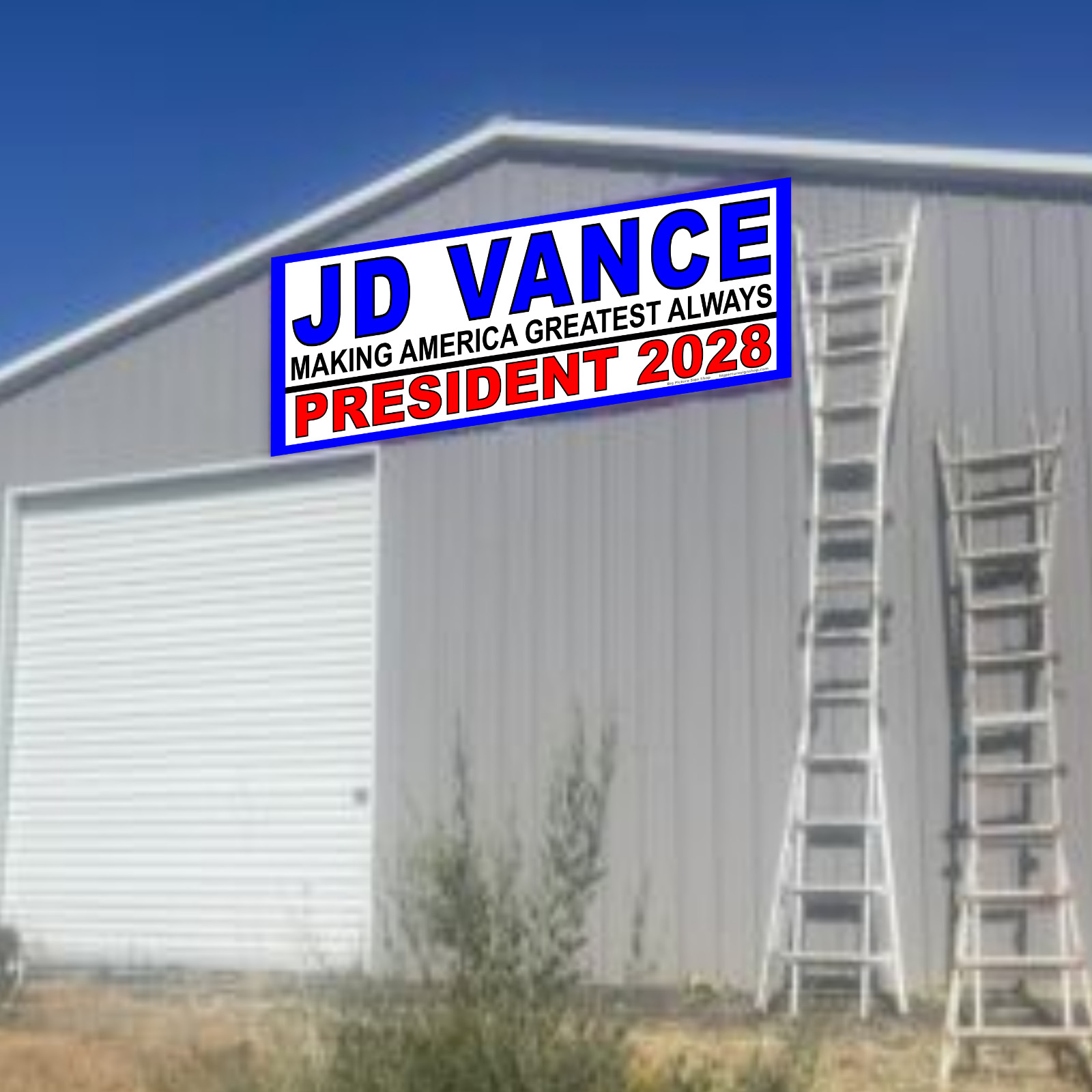 JD VANCE PRESIDENT 2028 – HUGE & VERY LARGE – Banners -Reinforced Vinyl-USA MADE
