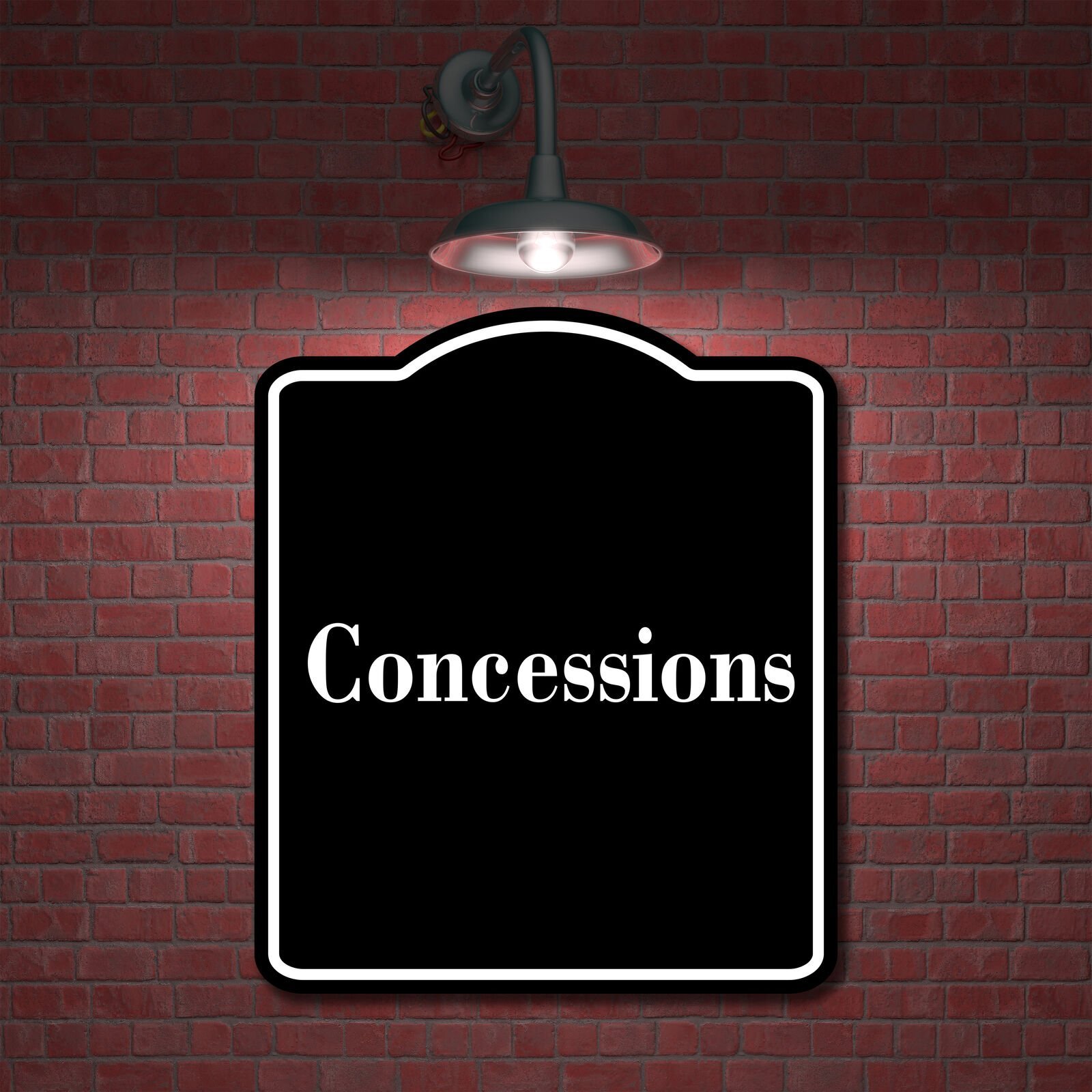 Concessions BLACK Aluminum Composite Sign
