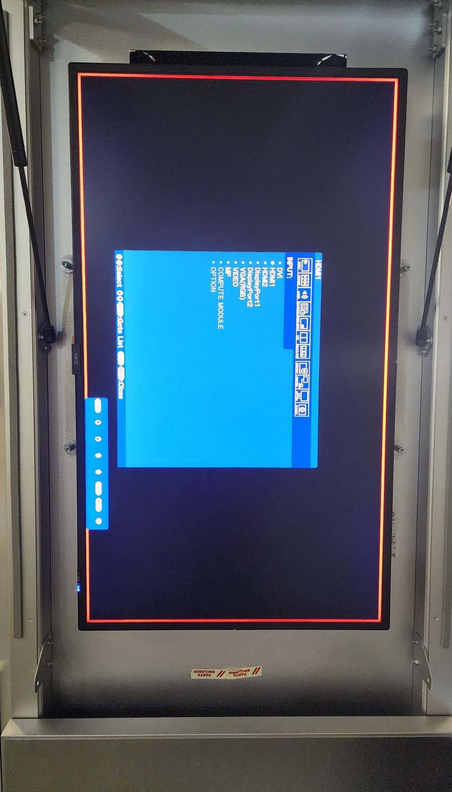 Big Floor Standing 3-Sided Portrait Indoor Kiosk Enclosure, 84″
