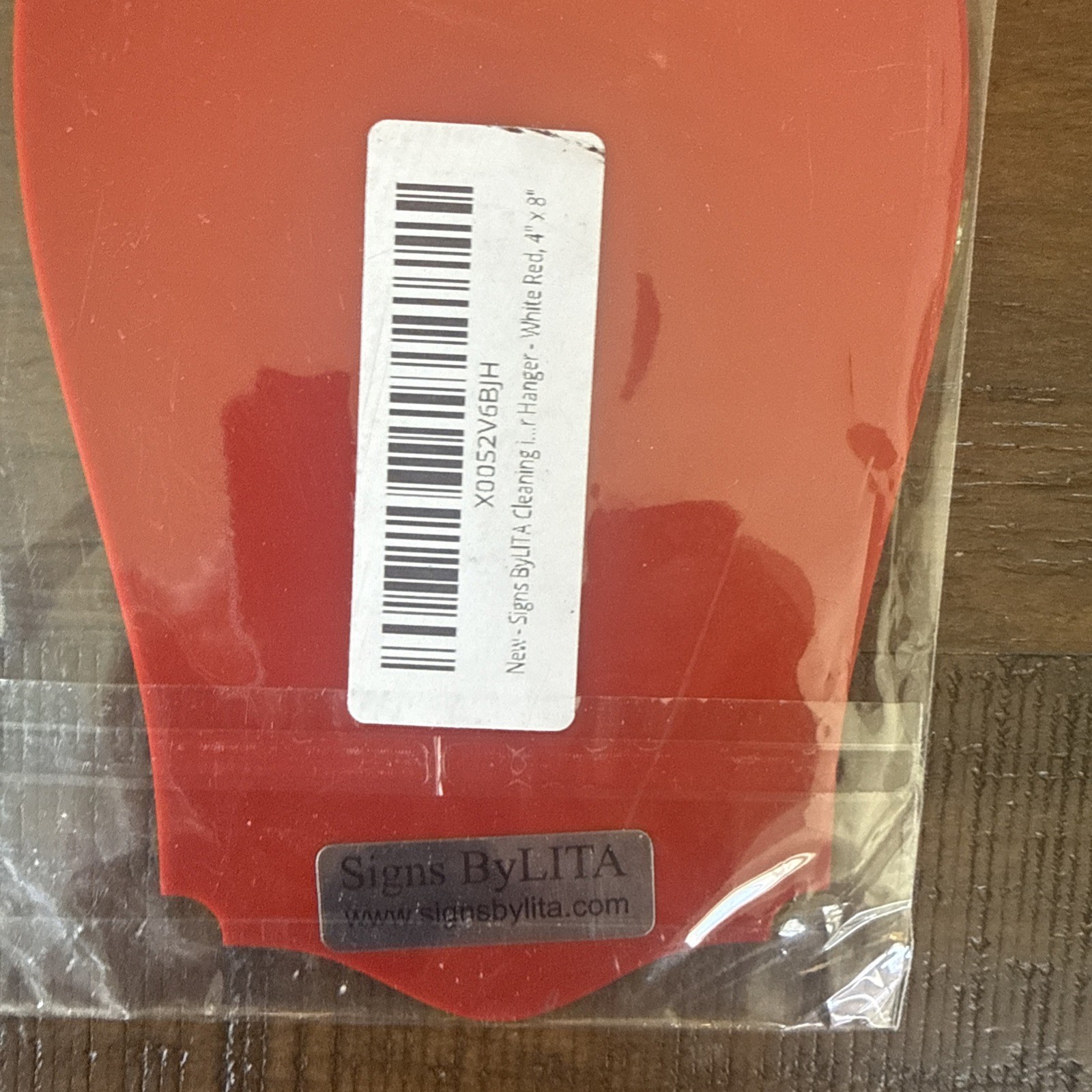 Signs ByLITA Cleaning in Progress Door Hanger – White Red, 4″ x 8″