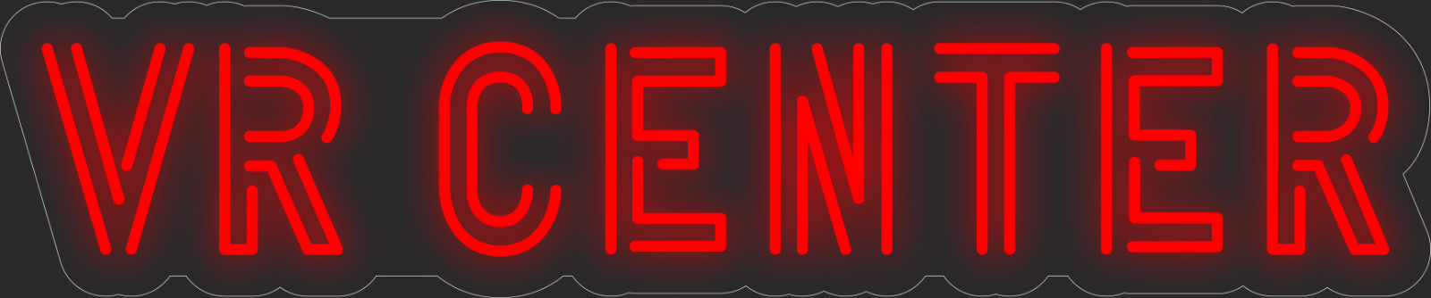 VR center Neon LED Sign Business Wall Decor Lighted Store Sign 36 x 7 in.