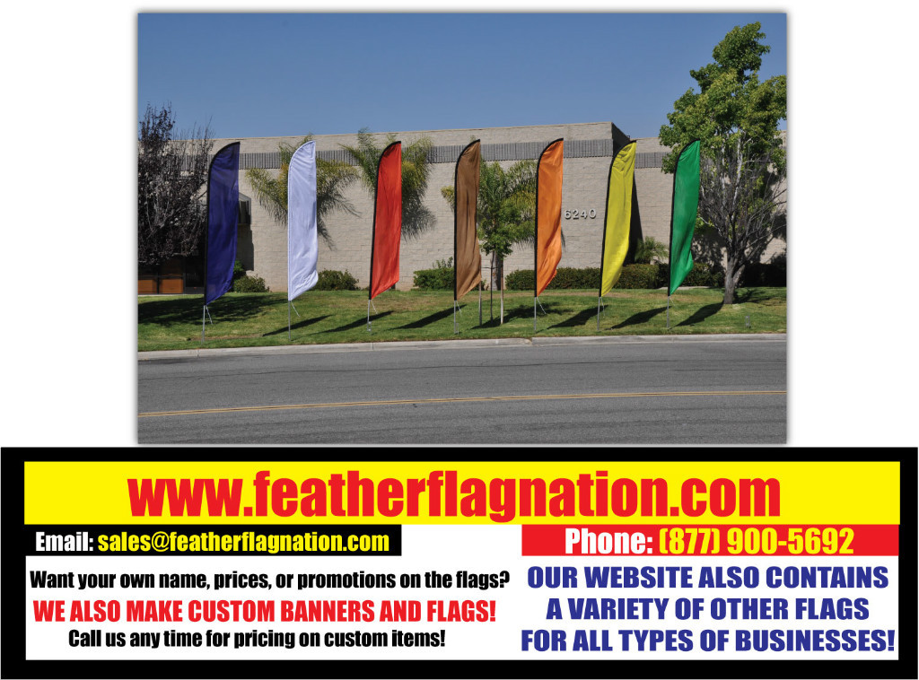 Solid Yellow Feather Banner swooper FLAG SET w/ HW