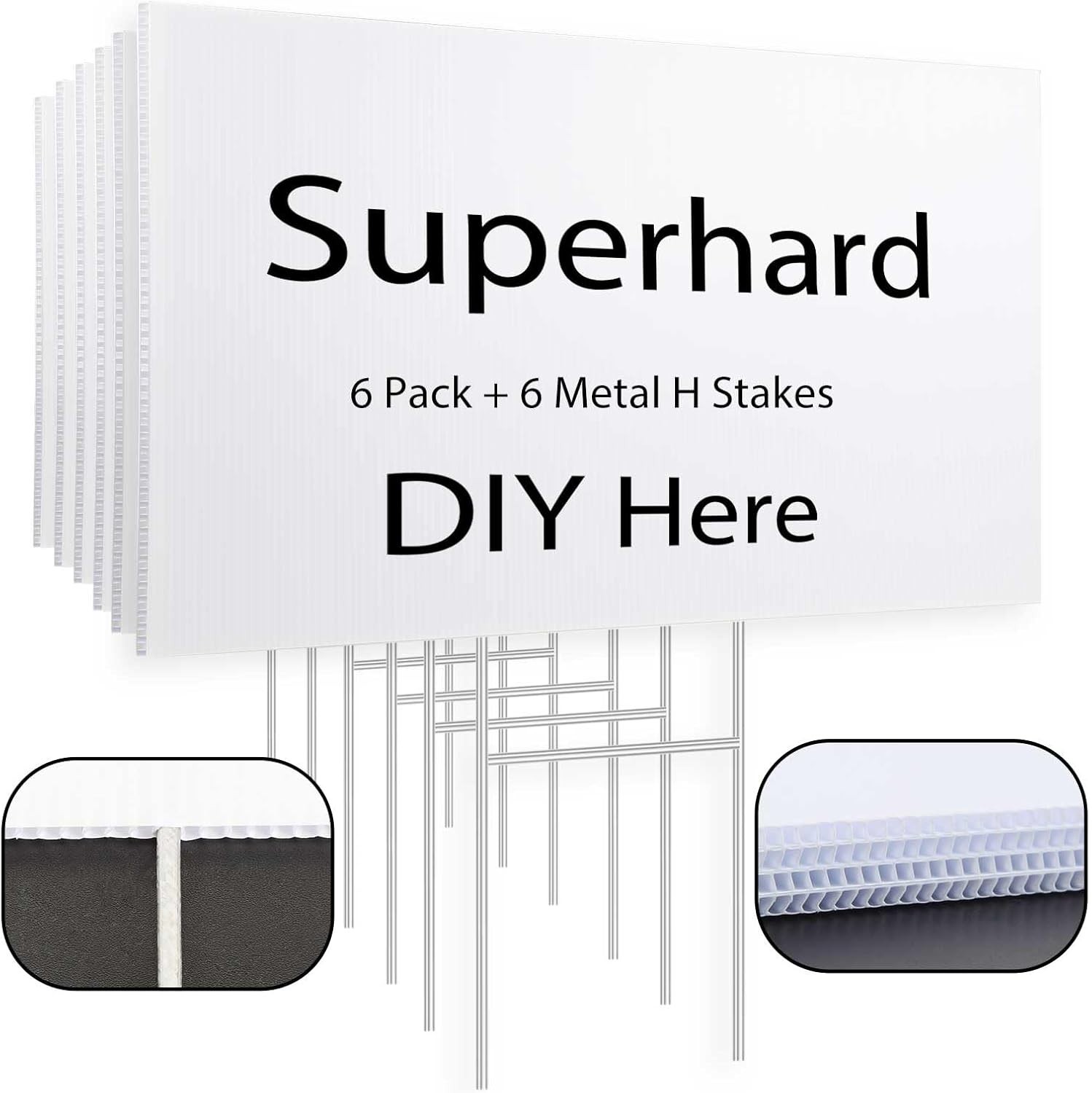 Customizable 17×12″ White Yard Signs – Ideal for Decoration & Instructions!