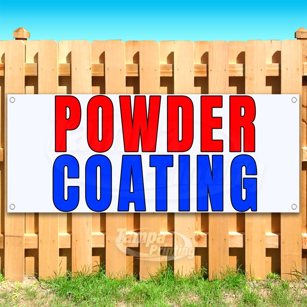 POWDER COATING Advertising Paint Vehicle Vinyl Banner Flag Sign USA SB10821