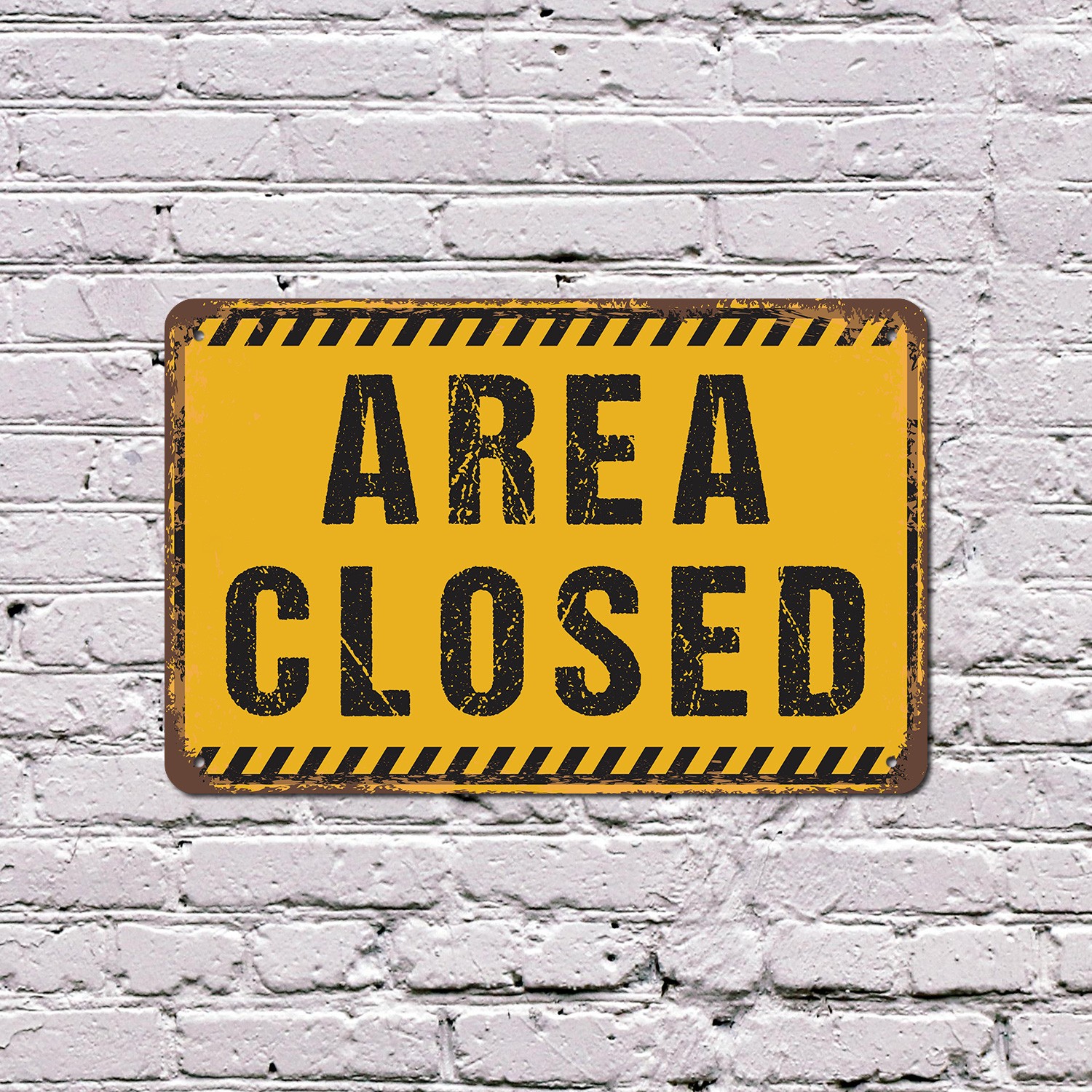 Area Closed Sign Authorized Access Only Perfect for Worksites Parks
