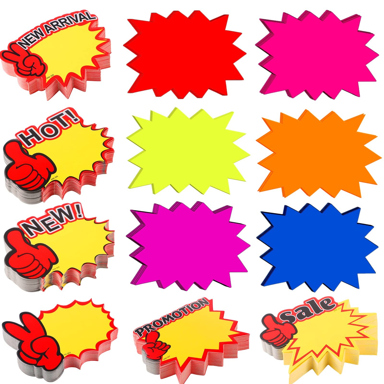 600 Pieces Starburst Signs for Price Stickers, Garage Retail Sale Signs Yard …