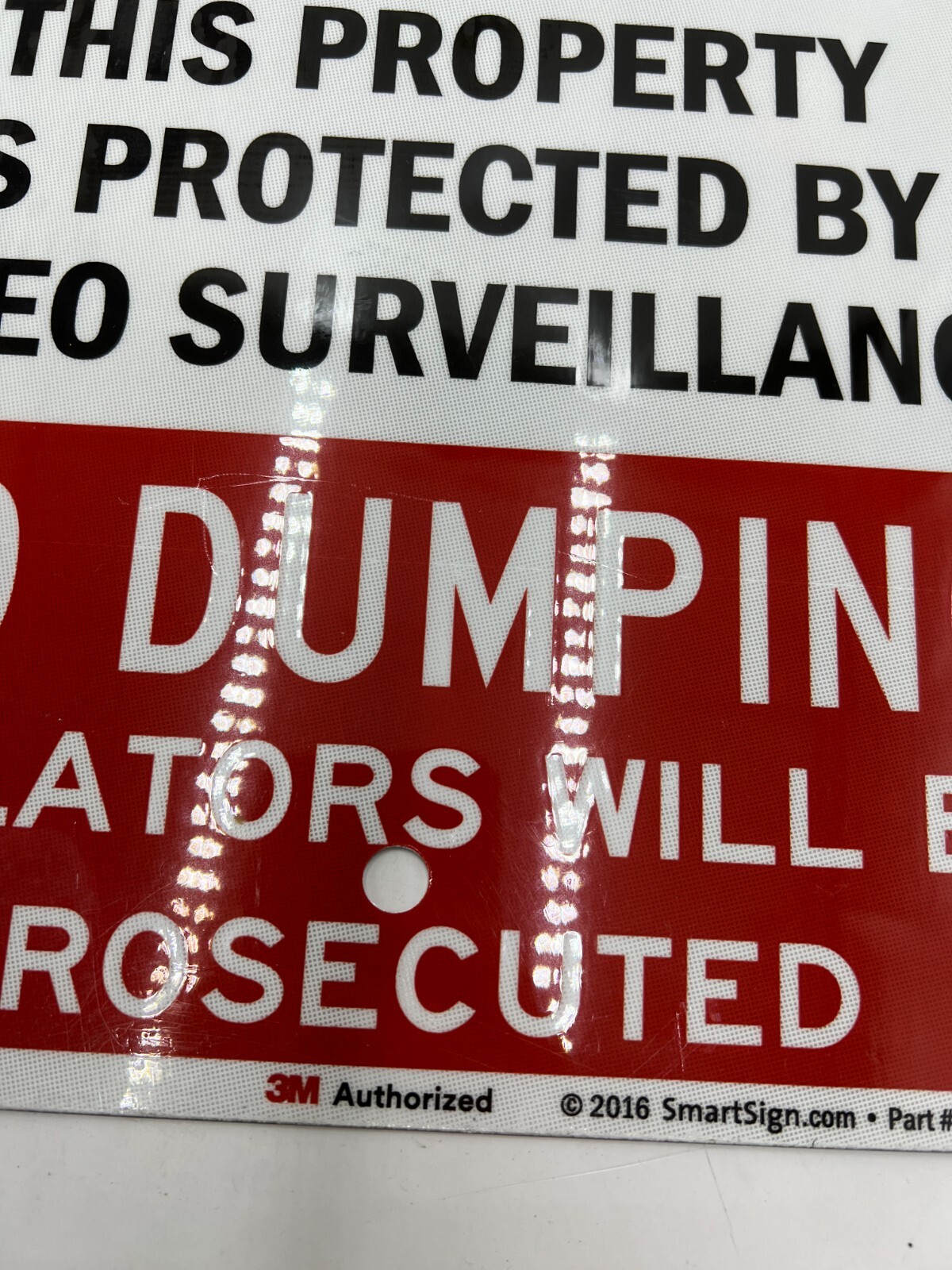 (QTY 2) SmartSign 2X8Q No Dumping Property Video Surveillance Violators 12×18
