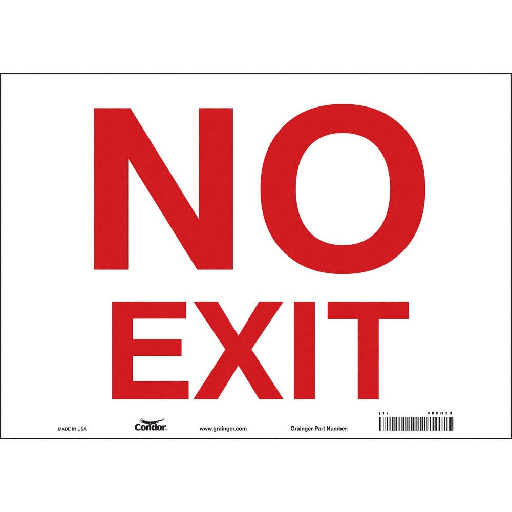 CONDOR 480H39 Safety Sign,10 in x 14 in,Vinyl PK 10