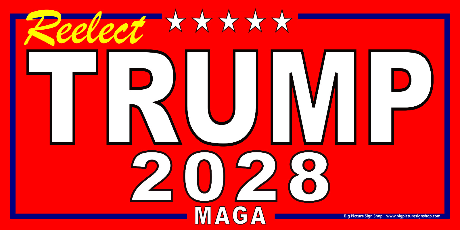 Reelect TRUMP 2028 – HUGE & VERY LARGE -Red Banners – Reinforced Vinyl -USA MADE