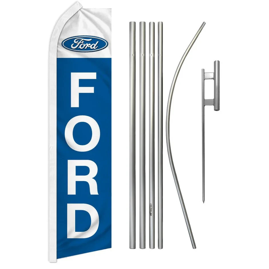 Ford Swooper Advertising Flag & Pole Kit