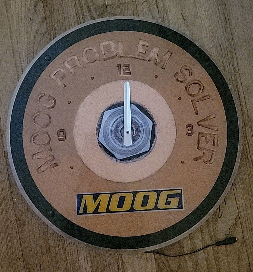 Moog LED Clock Sign Clock Tested Lights Up ..needs Plug. See Description