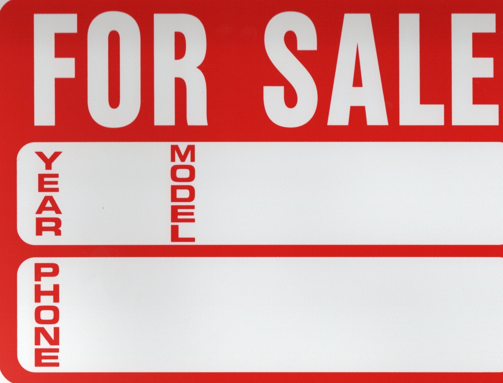 HY-KO For Sale Sign Car Vehicles Auto Sales 9X12, Letters, #’s, Info Sheet Qty 6