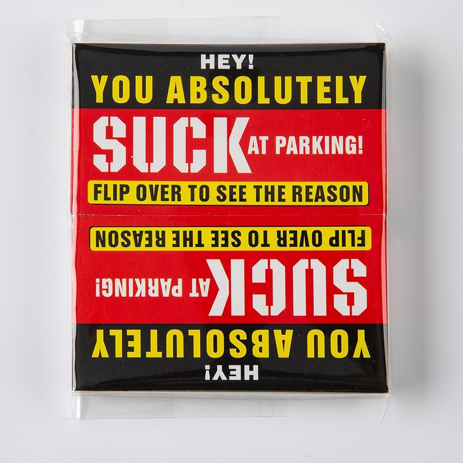Bad Parking Cards – 100Pcs You Absolutely Suck At 3.5” X 2”, Red