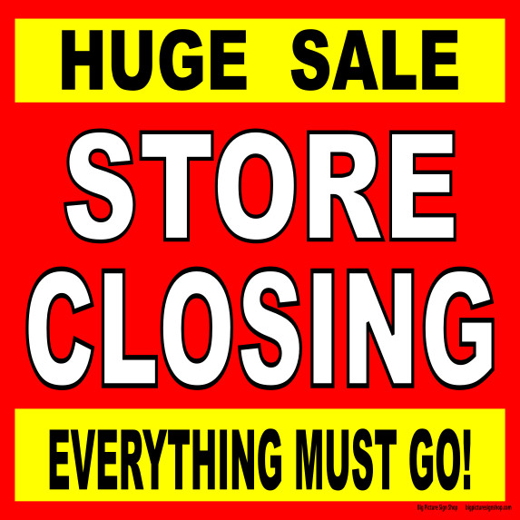 STORE CLOSING -HUGE SALE-HUGE VINYL BANNERS-3 SHAPES-42 Sizes-USA MADE-FAST SHIP