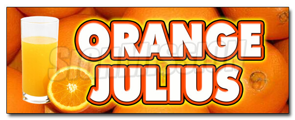 ORANGE JULIUS DECAL sticker fresh drinks cold ice soda water
