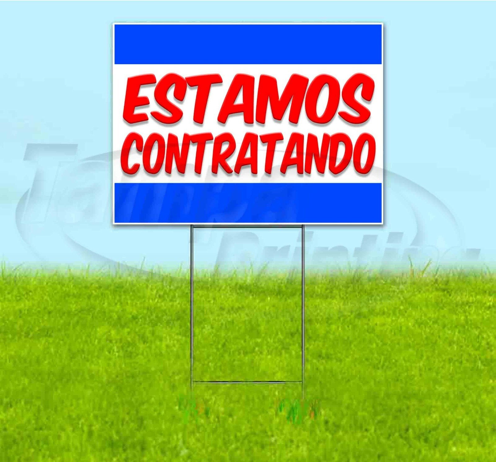ESTAMOS CONTRATANDO 18×24 Yard Sign WITH STAKE Corrugated Bandit USA SPANISH