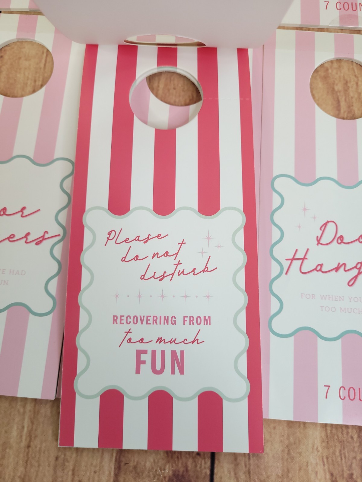 9 Pack Do Not Disturb Door Hanger Signs for Girls Trip 7 Count Each