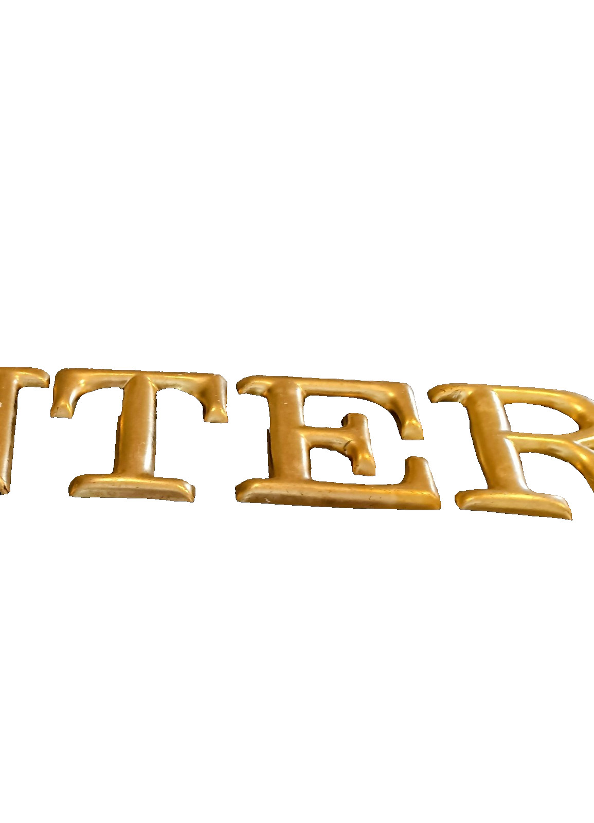 ENTER or RENT Individual Letters Vintage Gold 6″ individual Gold Letters