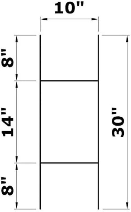 30×10 Inch Galvanized Wire Sign Stakes – 10 Pack for Effortless Installation