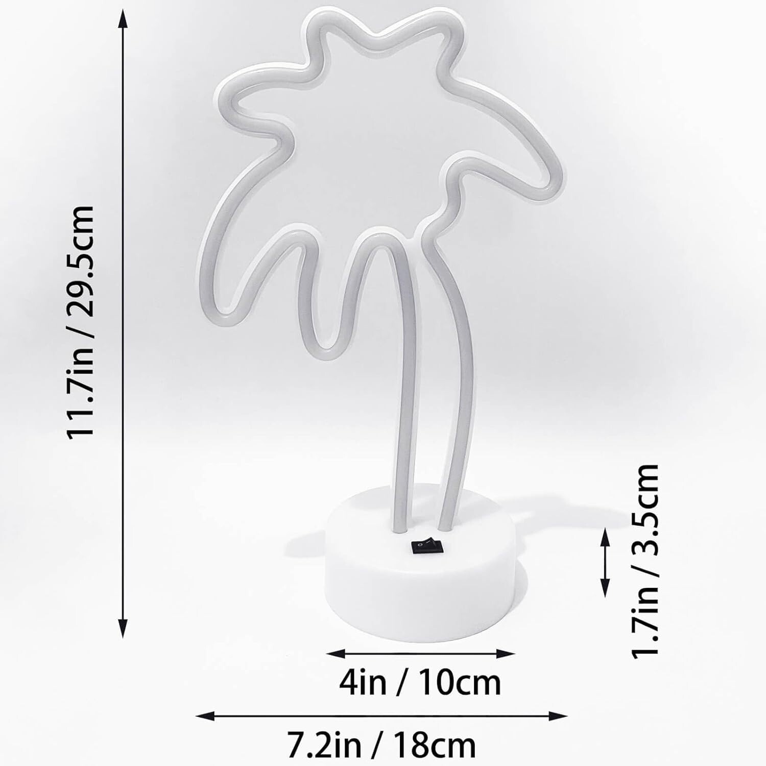 Green Palm Tree Neon Sign LED Lamp USB/Battery Operated Small