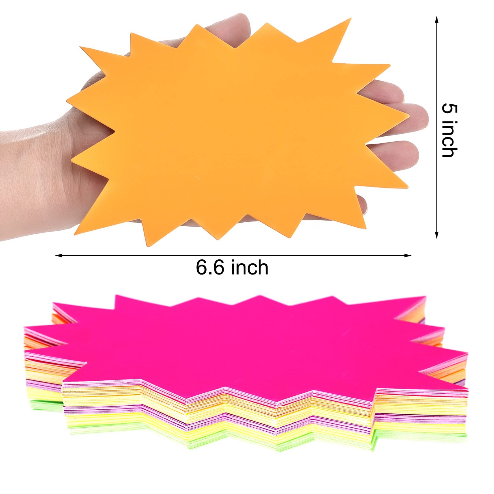 Burst Star Cutouts Signs for Retail,Garage,Yard Sale Supplies Price Tags