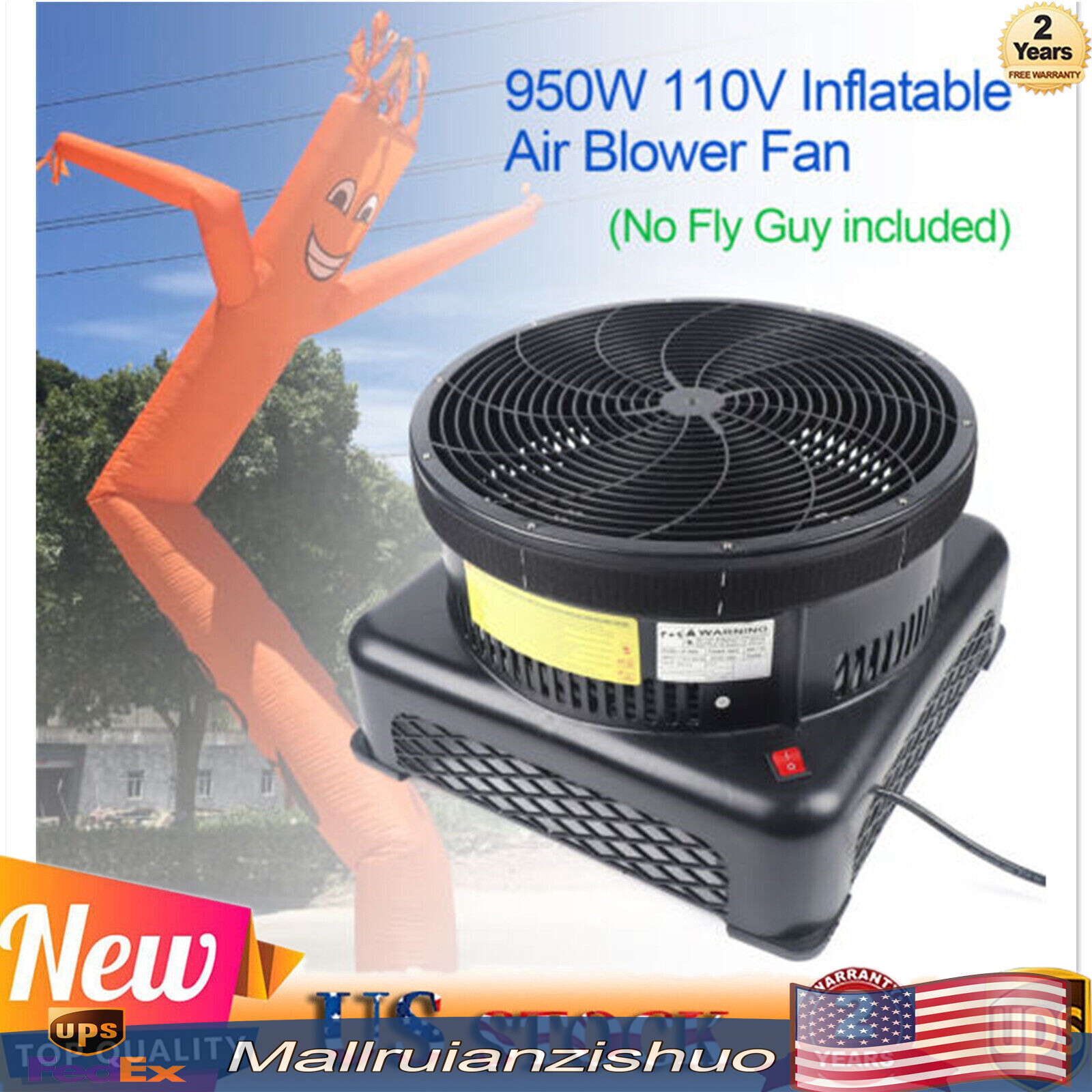 950W Air Puppet Blower Fan for Inflatable Dancer Tube Wacky Wavy Promotional Man