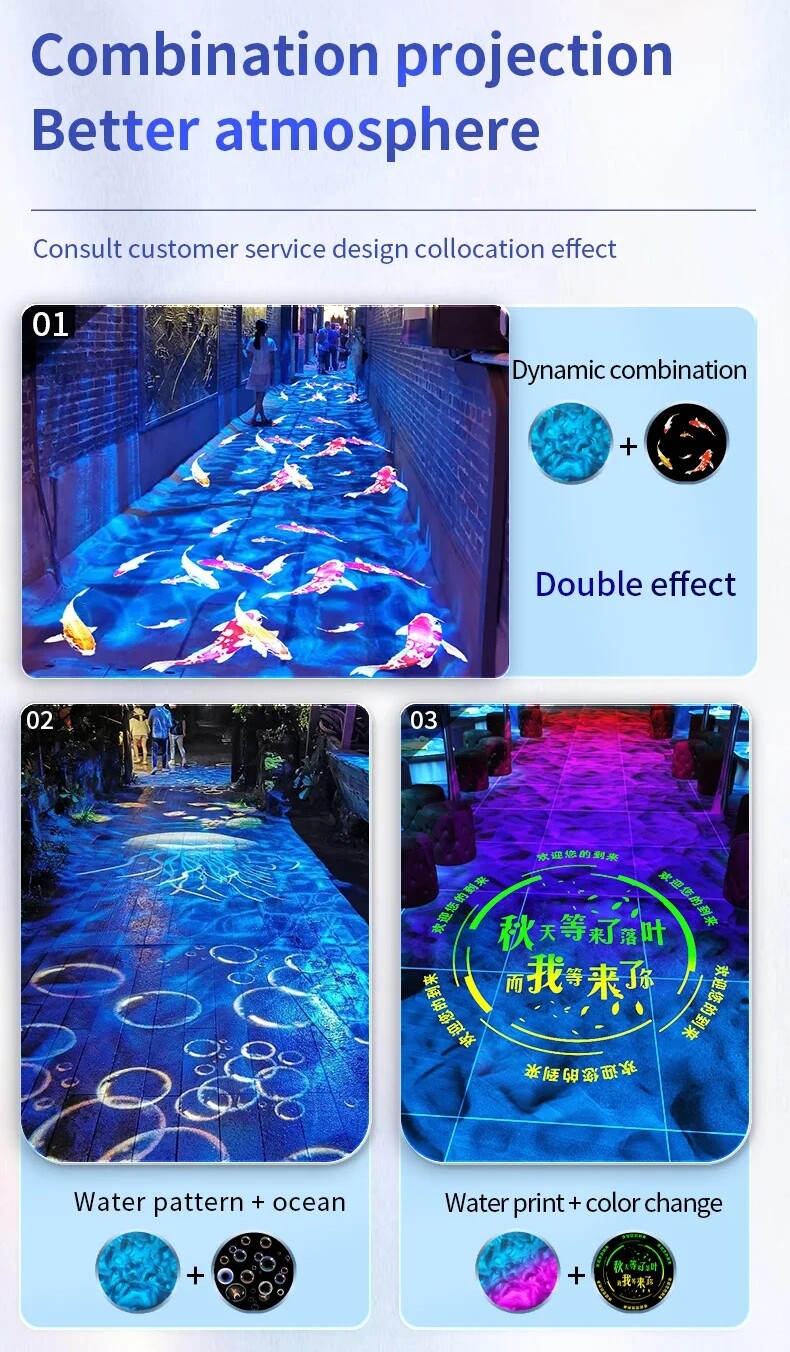 40W-1500W Waterproof Outdoor Ocean Wave Water Ripple GOBO Logo Projector Light
