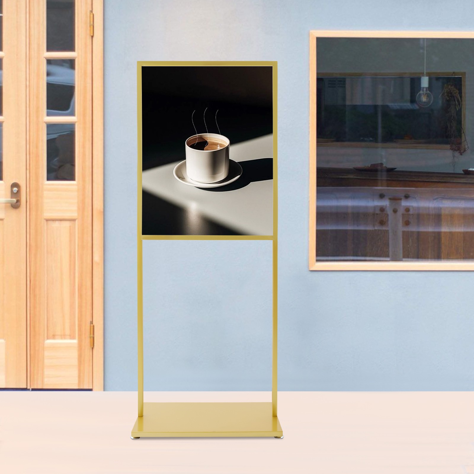 Poster Holder Stand, Pedestal Sign Stand, Rectangular Heavy Duty Poster Display