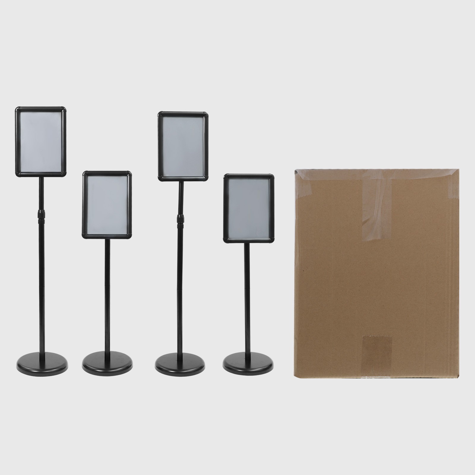 4 Packs Sign Stands Adjustable Floor Standing Sign Holder Pedestal Poster Stand