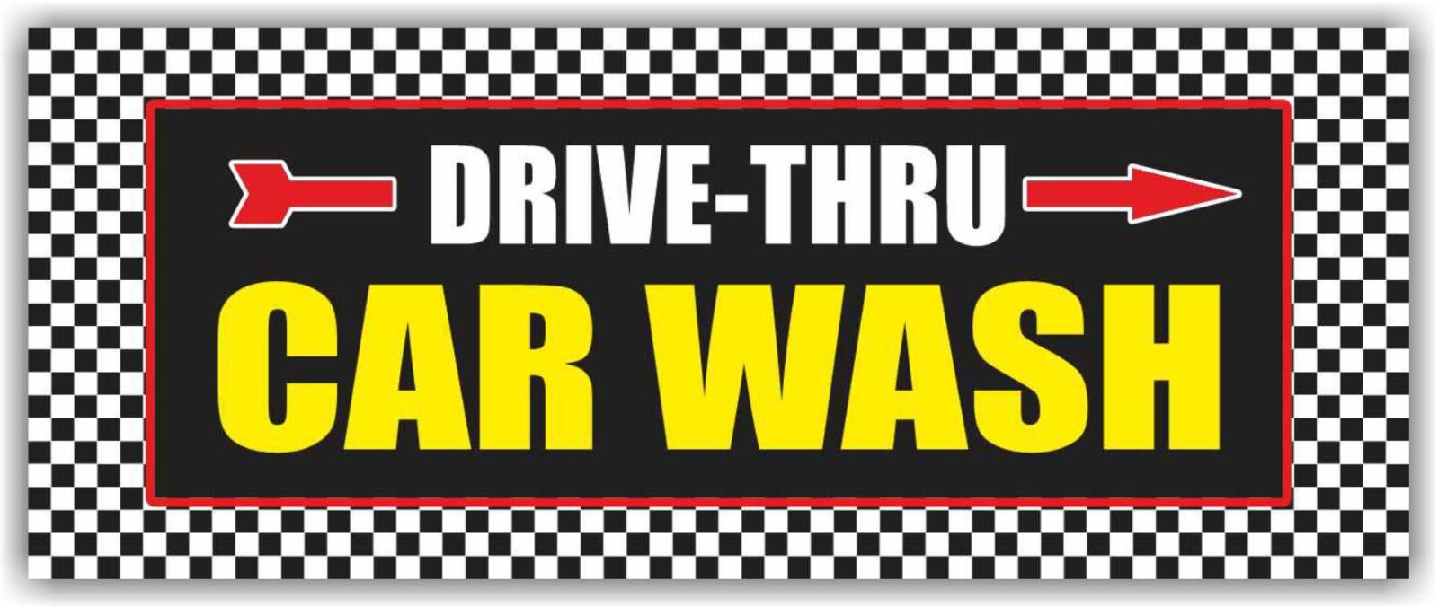 DRIVE-THRU CAR WASH Advertising Banner Vinyl Mesh Sign AUTO DETAILING SERVICES