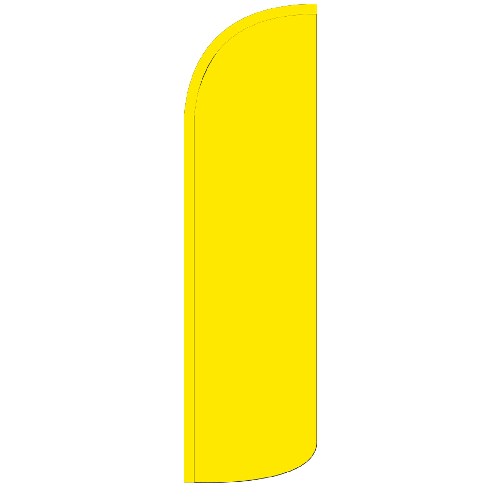 Solid Yellow Extra Wide Windless Swooper Flag