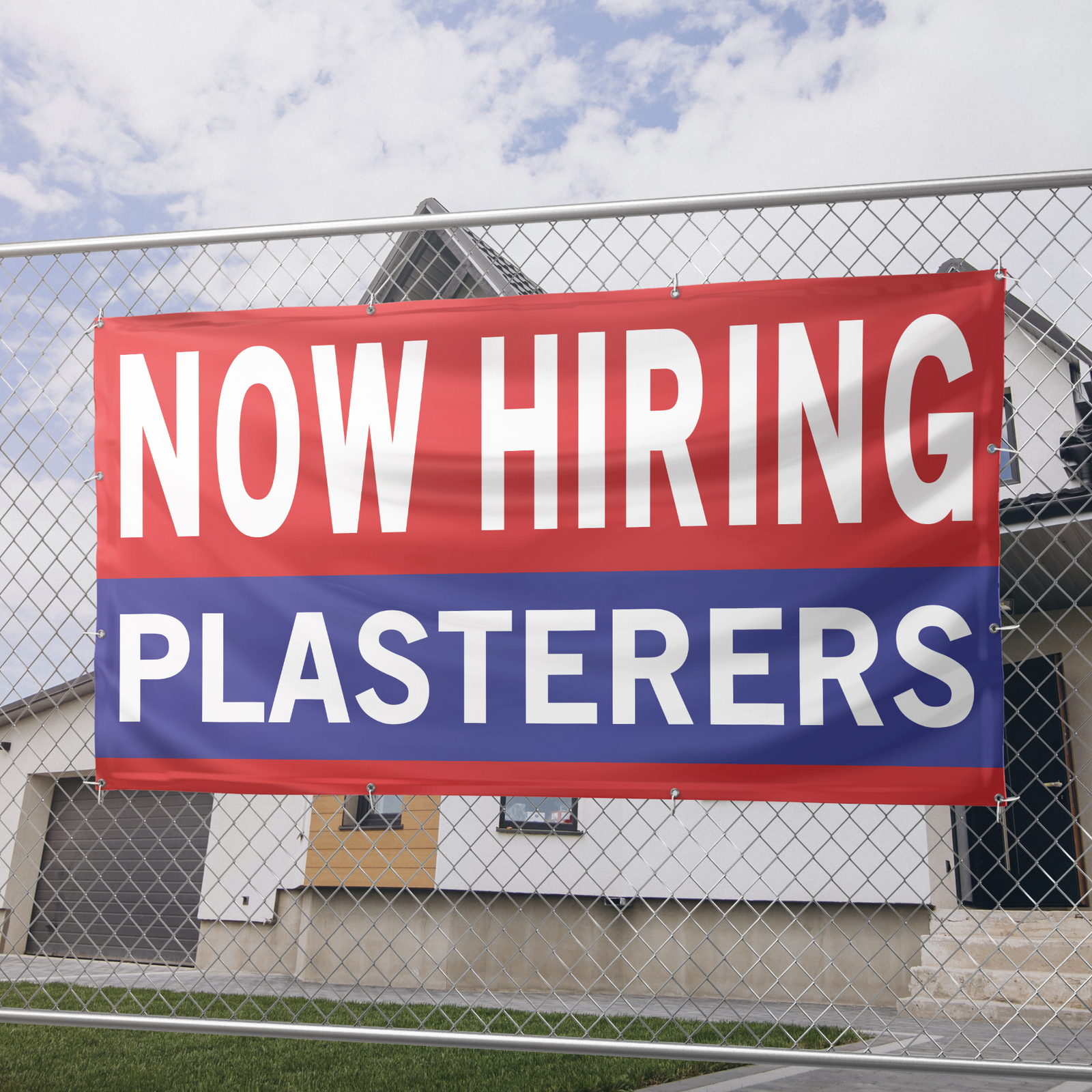 Now Hiring Plasterers 13 oz Heavy Duty Vinyl Banner Jobs Available Finishers