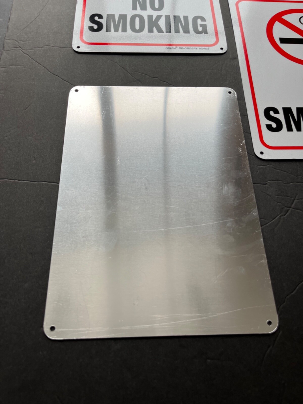 No Smoking Sign 3 Pack Metal Reflective Signs * 10 X 7 Inches * NEW *