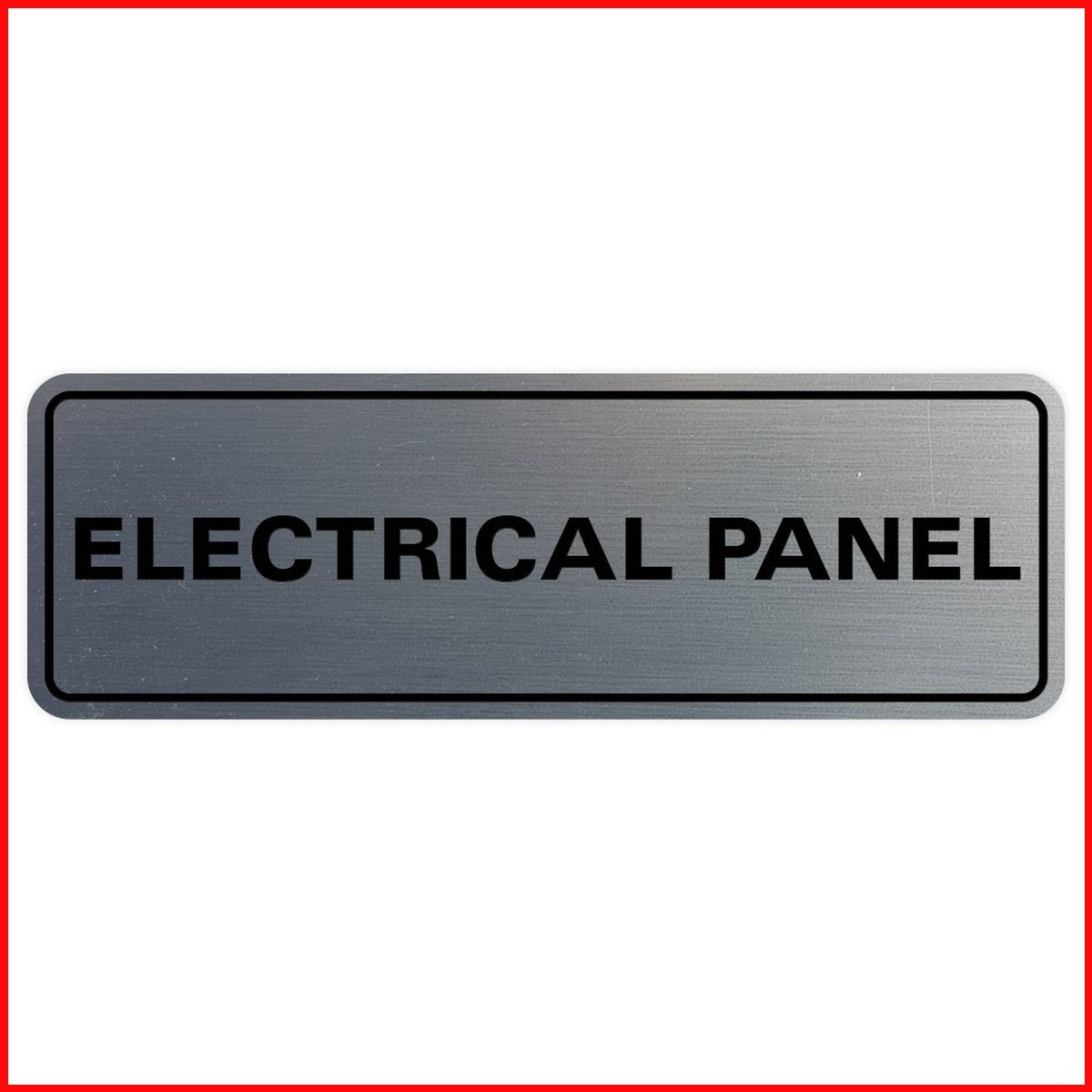 All Quality Electrical Panel Sign – Silver – Large (10 Pack)