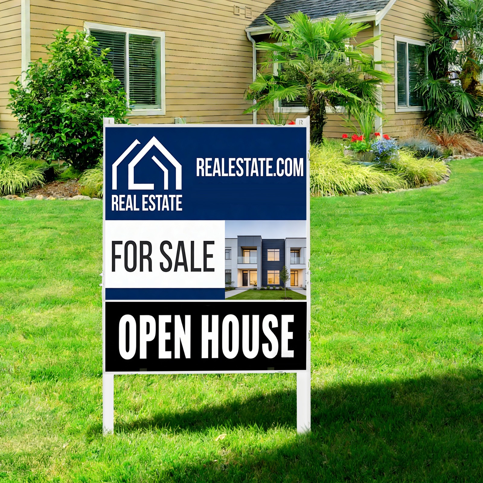 H-Frame Sign Holder Sign Holder Stand Real Estate Yard Sign Panel Stand White