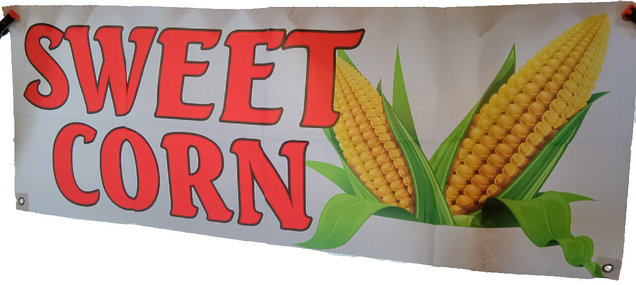 Vinyl Banner – Sign Sweet Corn Restaurant Cafe Bar Restaurant & Food 18″X48″