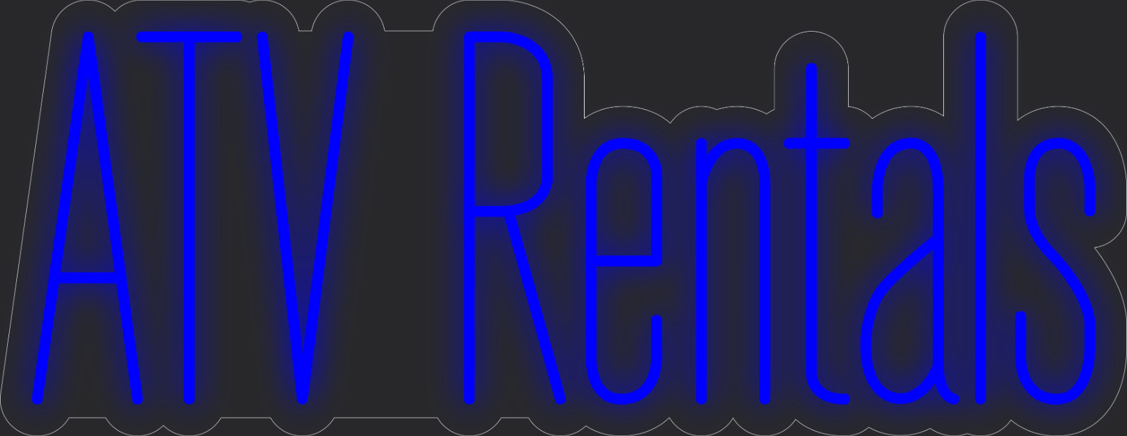 ATV rentals Neon LED Sign Business Wall Decor Lighted Store Sign 36 x 14 in.